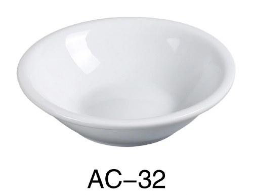 Yanco AC-32 Porcelain Fruit Bowl, ABCO, Round, White, 36 Piece, 3.5 Oz