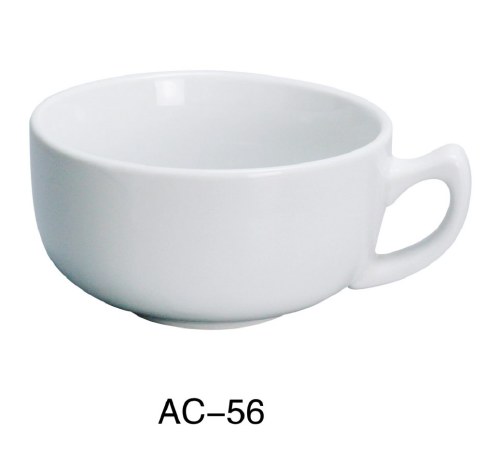 Yanco AC-56 Porcelain Cappuccino Cup, ABCO, White, 36 Piece, 14 Oz