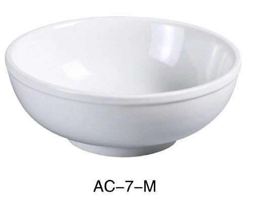 Yanco AC-7-M Porcelain Menudo Bowl, ABCO, White, 7.5" Diameter, 25 Oz, Case of 24