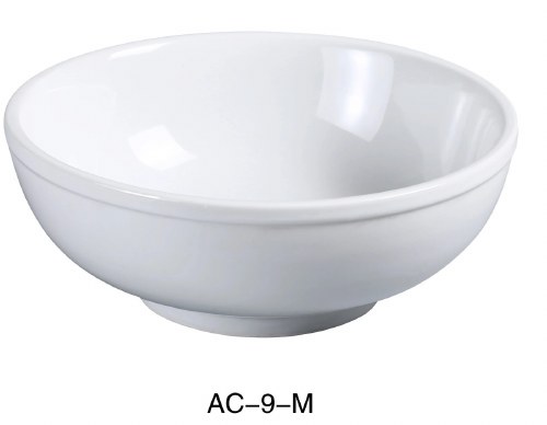 Yanco AC-9-M Porcelain Menudo Bowl, ABCO, White, 9.5" Diameter, 60 Oz, Case of 12