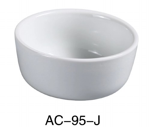 Yanco AC-95-J Porcelain Jung Bowl, ABCO, Round, White, 4.25" Diameter, 9.5 Oz, Case of 36