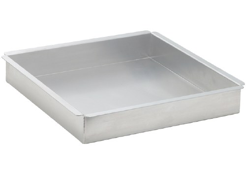 Winco ACP-1212 12" X 12" X 2" Square Aluminum Cake Pan