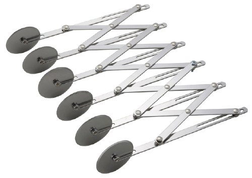 Winco ADD-6 Adjustable 6-Wheel Dough Divider, Stainless Steel