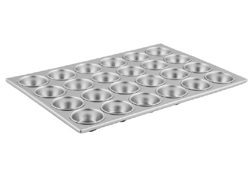 Winco AMF-24 Aluminum Muffin Pan, 3.5 Oz Cup, 24 Cups