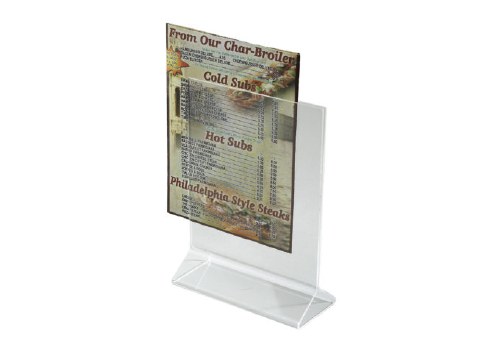Winco ATCH-57 Acrylic Table Sign Holder, 5" X 7", Clear