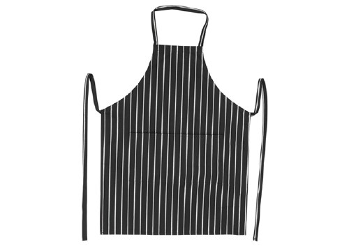 Winco BA-3427CS Bib Apron with Chalk Stripe Pattern, 33-1/2"L X 27"W