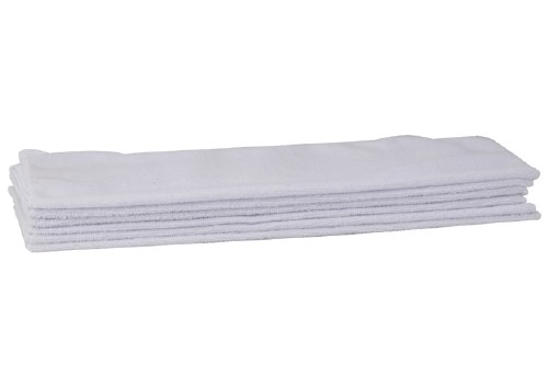 Winco BTM-16W Microfiber Towels, White, 6/Pack