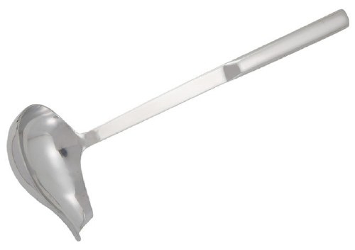 Winco BW-SP2 Stainless Steel Spout Ladle with Hollow Handle, 2 Oz