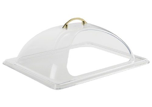 Winco C-DPF2 Polycarbonate Dome Cover with Cut-Out, Half Size