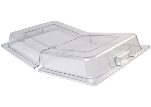 Winco C-DPFH Polycarbonate Dome Cover with Hinged Opening, Full Size