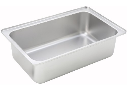 Winco C-WPF6 Stainless Steel Steam Pan with Upright Standing Edge, 6" Deep