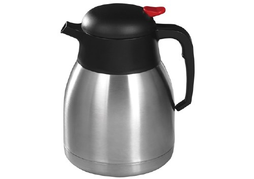 Winco CF-1.2 Stainless Steel Carafe with Push Button, Insulated, 1.2 L