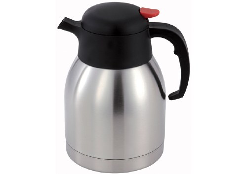 Winco CF-1.5 Stainless Steel Carafe with Push Button, Insulated, 1.5 L