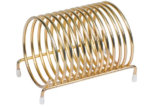 Winco CS-3 Brass Plated Spiral Check Caddy, 3" Diameter