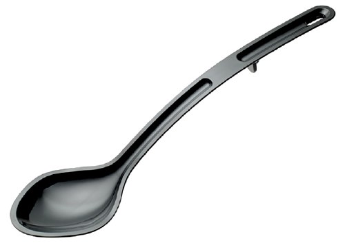 Winco CVSS-13K Disposable Polycarbonate Curv Serving Spoon, Black, 13"