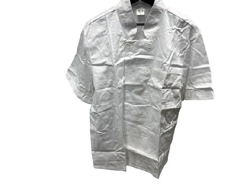 CHEF COAT WT,SHORT SLEEVE,L