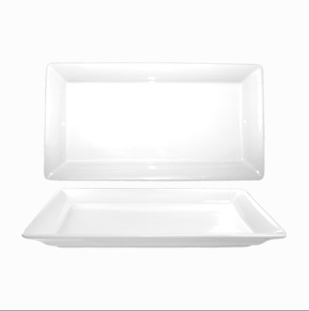 ITI DO-414 Porcelain Platter, Dover, Oval, 14.25" X 7.5"