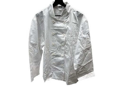 CHEF COAT, LONG SLV, WH, XL
