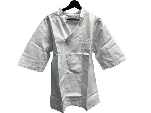 CHEF COAT,3/4 SLV,WH,VENT,L