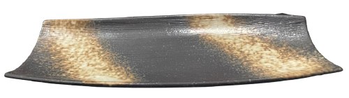 PLATE PORCE BR/YE,13"L, 3/30