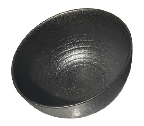 E581B08005-7 Asian Round Bowl, 7" Diameter, Black, Box of 2