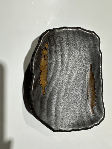 POR PLATE,GRAY/BR 8"L,4/48