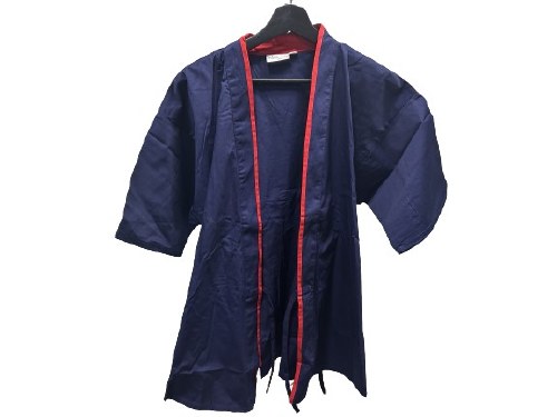 SUSHI CHEF COAT,LARGE,BL/RD