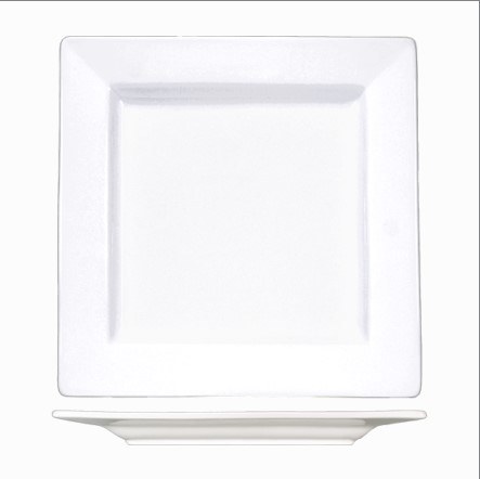 ITI EL-10 Porcelain Plate, Elite, Square, 10.75", 4 Per Box