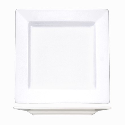 ITI EL-7 Porcelain Plate, Elite, Square, 7.25", 6 Per Box