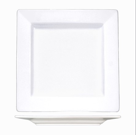 ITI EL-9 Porcelain Plate, Elite, Square, 9-1/8", 4 Per Box