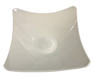 BOWL,WH POR, 12"SQ,2/8