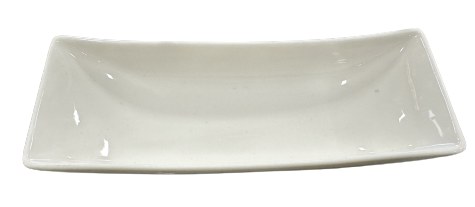 ECTC F-1433-8 Porcelain Rectangle Bowl, 8" Length, 8 Oz, Box of 6