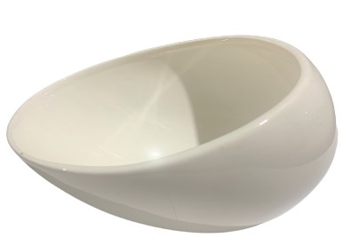 BOWL 8" SLANTED PORCELAIN,2/24