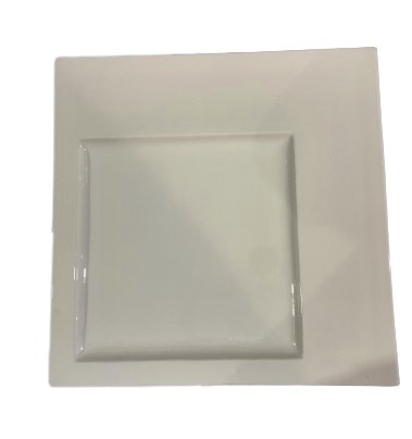 WH POR SQ PLT,14"SQ,2/8