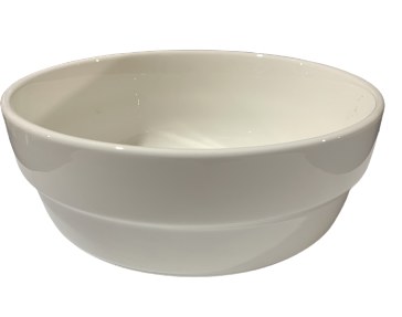 ECTC F3581-8 Porcelain Bowl, White, 8" Diameter, 64 Oz, Box of 5