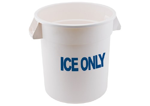 Winco FCW-10ICE Heavy Duty White Container for ICE ONLY, 10-Gallon, BPA-Free, Food Safe, NSF Listed