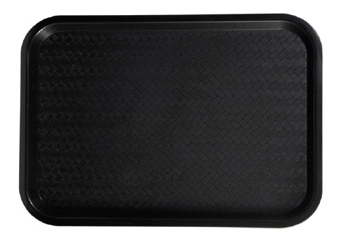 Winco FFT-1014K High Quality Plastic Fast Food Tray, Black, 14" X 10", NSF Listed