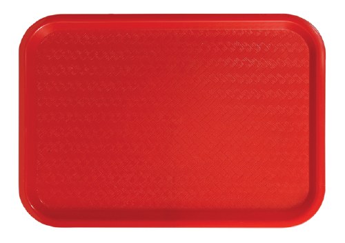 Winco FFT-1014R High Quality Plastic Fast Food Tray, Red, 14" X 10", NSF Listed