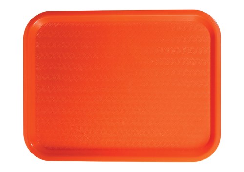 Winco FFT-1418O High Quality Plastic Fast Food Tray, Orange, 14" X 10", NSF Listed