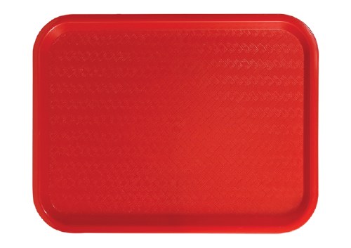 Winco FFT-1418R High Quality Plastic Fast Food Tray, Red, 14" X 10", NSF Listed