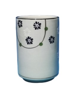 TEA CUP 8 OZ PURP FLOWER 4/72