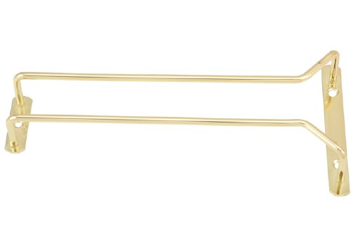Winco GH-10 Brass Plated Wire Glass Hanger, 10"