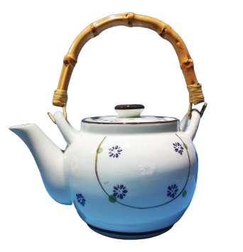 TEA POT 34 OZ PURPLE FLOWER