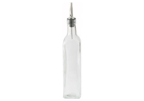 Winco GOB-16 Glass Oil/Vinegar Bottle with Pourer, 16 Oz