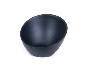 BOWL SKEWED BLK MELA 5.25X3.5"