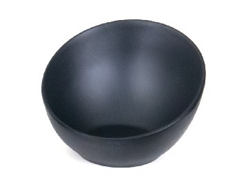 BOWL SKEWED BLK MELA 6.5X4"H