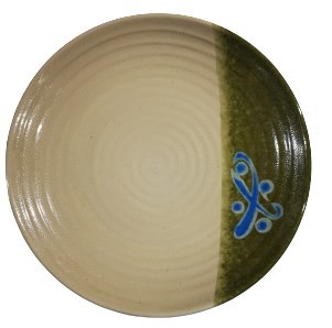 Fuji J812B/M Asian Melamine Plate, 11.5" Diameter, Green China, Box of 6