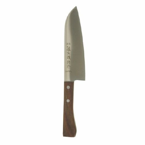 Thunder Group JAS013002 Stainless Steel Japanese Knife, Brown Wood Handle, 7.5" Blade