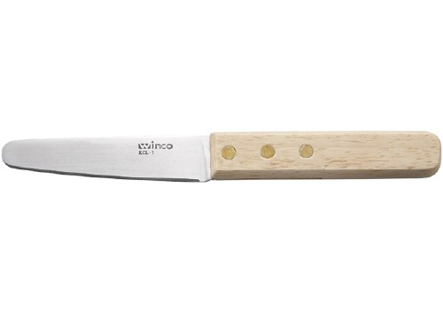 Winco KCL-3 Oyster Opener with Wood Handle, 3.5" Blade