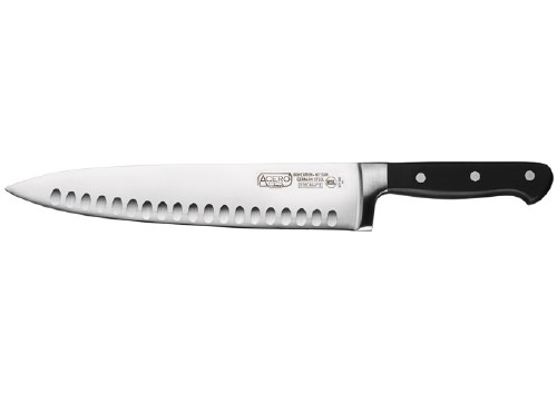 Winco KFP-103 German Steel Knife with Hollow Ground, 10" Blade